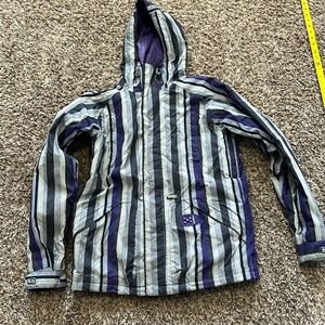 Burton Audex Ipod hood Jacket Mens S ski snow snowboard winter